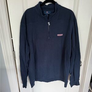 Vineyard Vines Men's Dark Blue Zip-Up Sweater